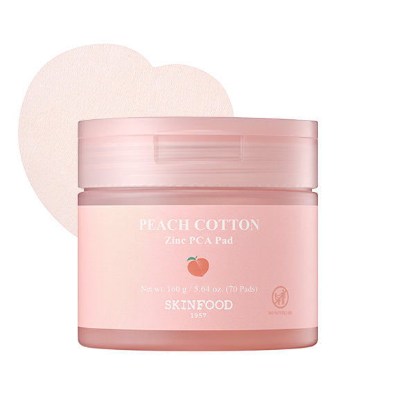 SKINFOOD - Coussinet PCA en coton zinc couleur pêche